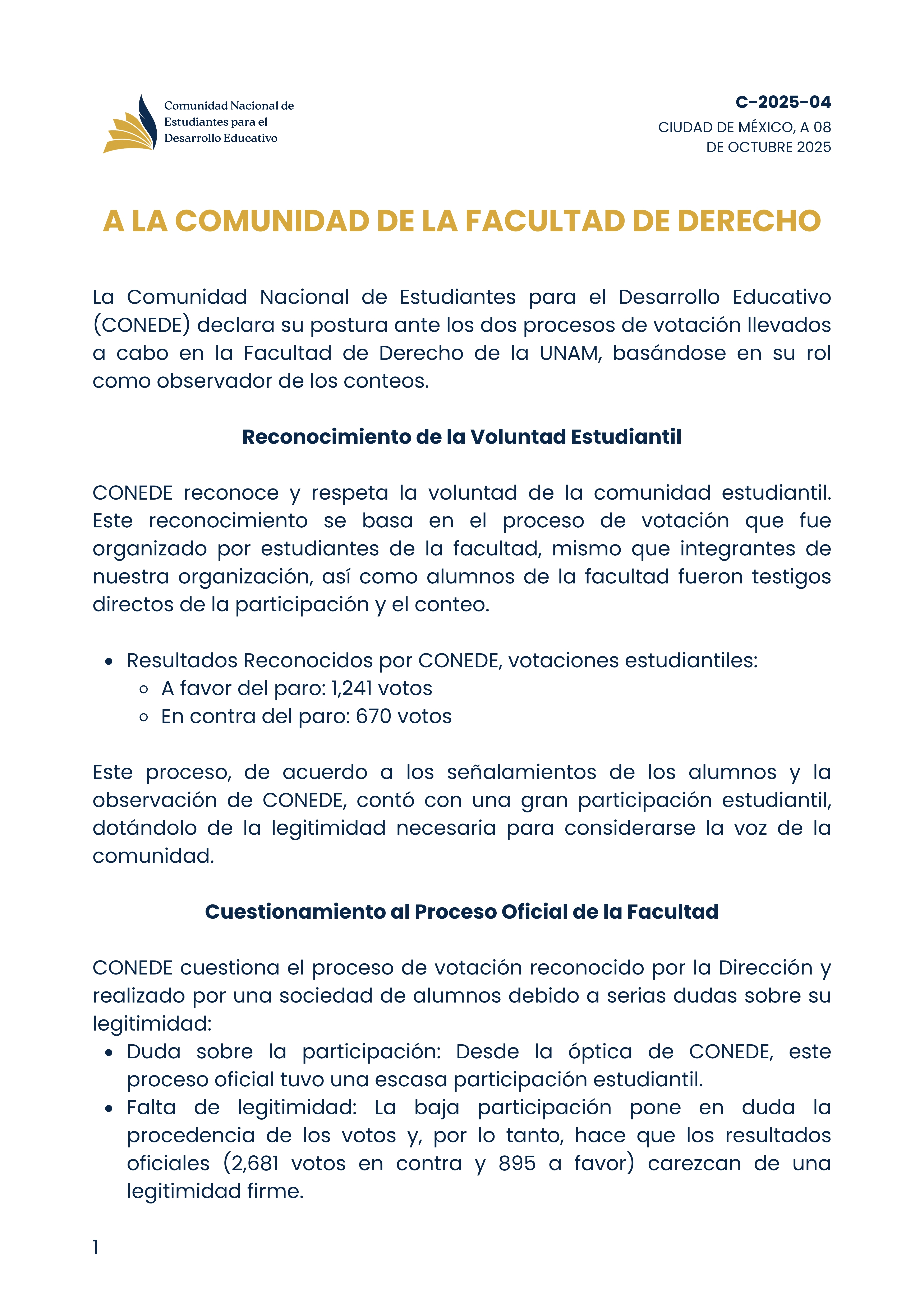 Ver comunicado